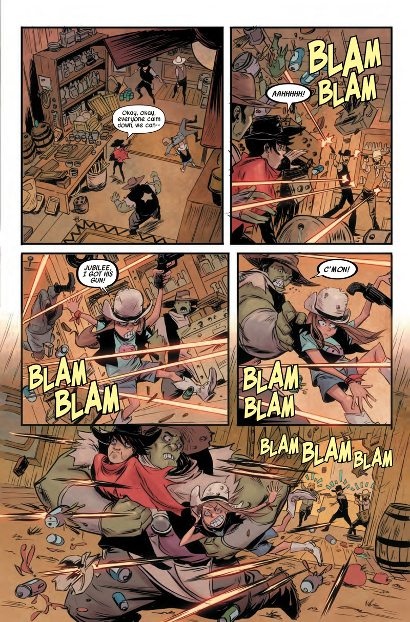 Illustration for article titled Exclusive Marvel preview: Doom’s teen fugitives hit the Wild West in Runaways #3